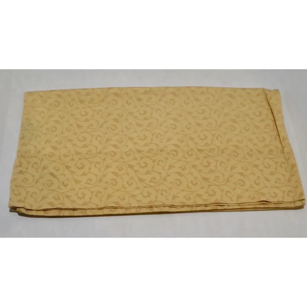 Charter Club King Pillowcase 100% Cotton Sateen Scroll Pattern Yellow